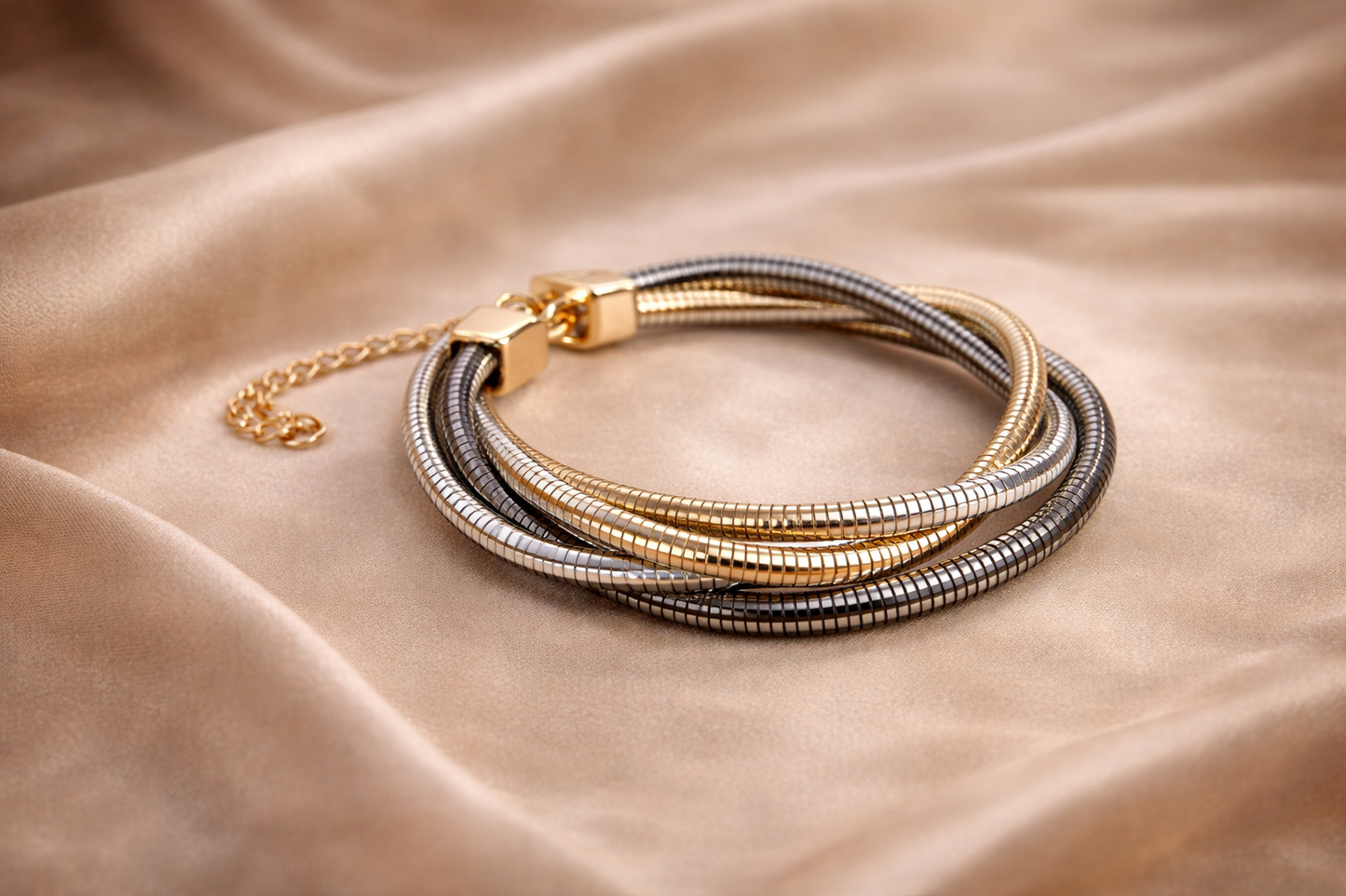 Luxury Multi-Layer Anti-Tarnish Necklace & Bracelet Set – Gold & Silver Tone | JOKOS