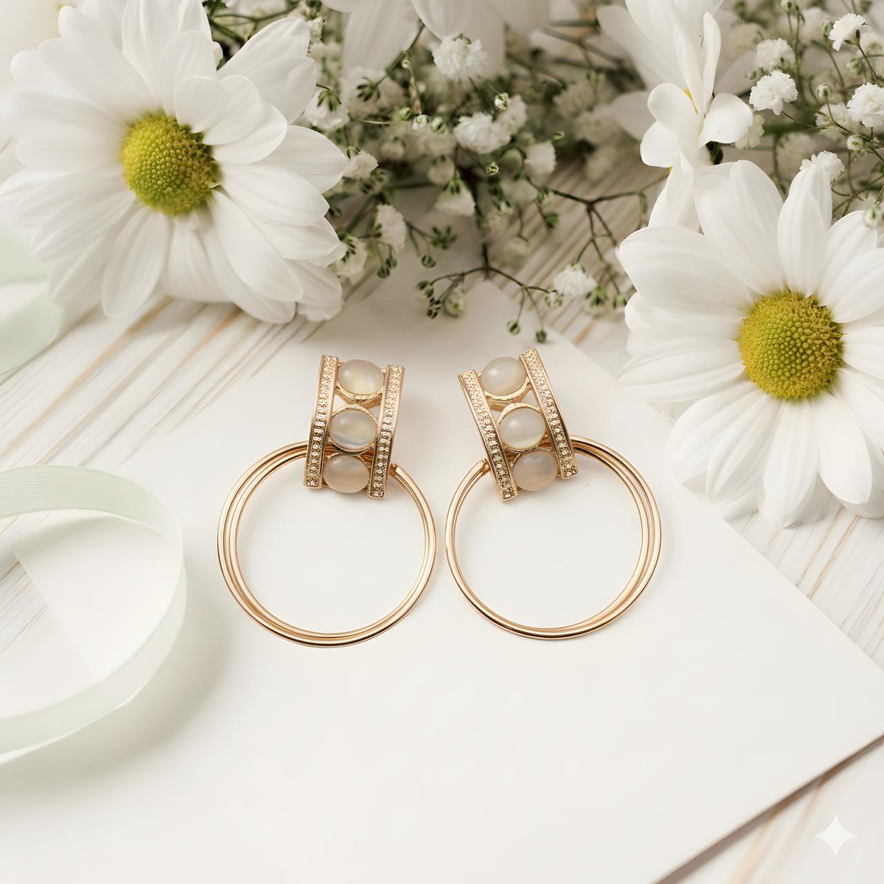 Elegant Korean Style Gold Hoop Earrings - JOKOS