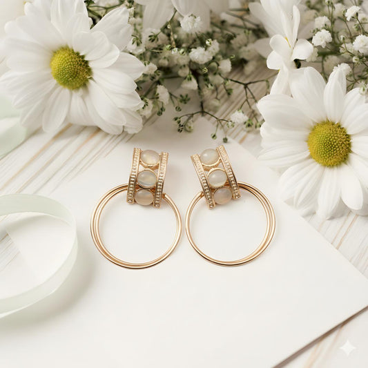 Elegant Korean Style Gold Hoop Earrings - JOKOS