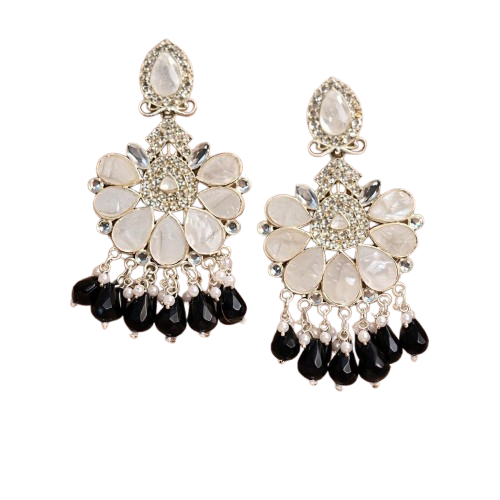 Royal Ethnic Chandbali Earrings with Pearls | Traditional Statement Earrings – JOKOS