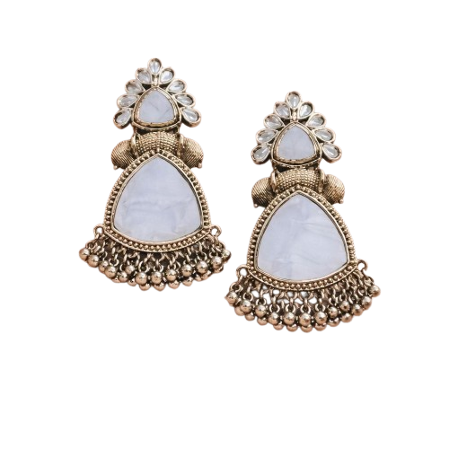 Handcrafted Ethnic Statement Earrings for Women | Traditional Pearl Drop Earrings – JOKOS